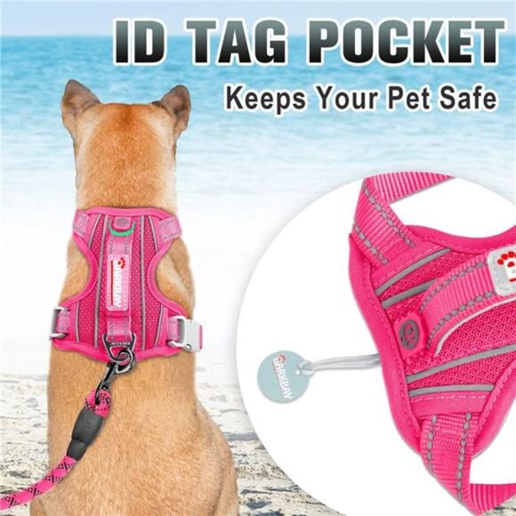No Pull Dog Harness Large Step in Reflective Dog Harness with Front Clip - Picture 2 of 6
